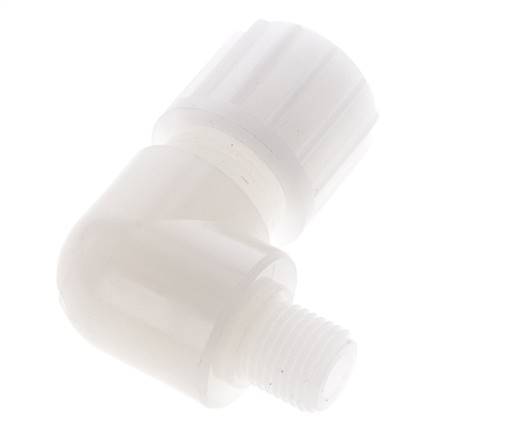 14x12mm & G1/4'' PVDF Elbow Compression Fitting with Male Threads 10 bar