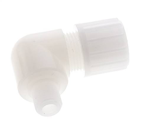 14x12mm & G1/4'' PVDF Elbow Compression Fitting with Male Threads 10 bar