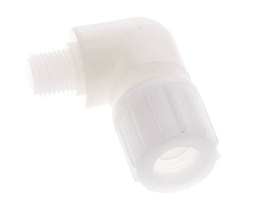 14x12mm & G1/4'' PVDF Elbow Compression Fitting with Male Threads 10 bar