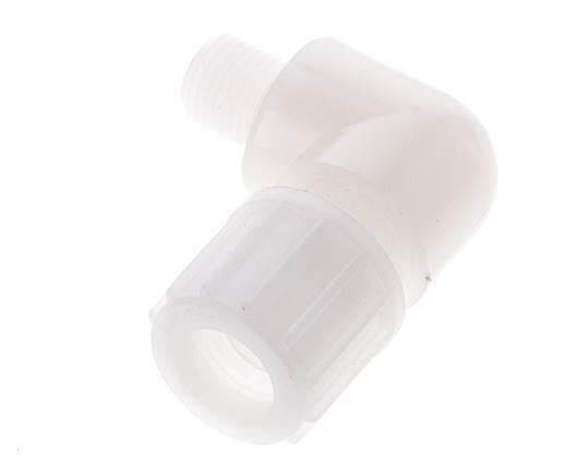 14x12mm & G1/4'' PVDF Elbow Compression Fitting with Male Threads 10 bar