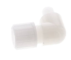 14x12mm & G1/4'' PVDF Elbow Compression Fitting with Male Threads 10 bar