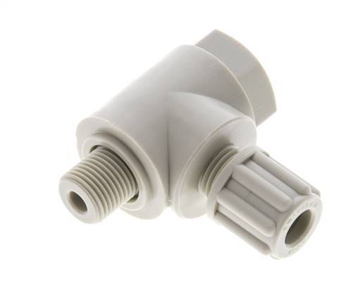 6x4mm & G1/8'' PP Elbow Compression Fitting with Male Threads with Banjo Bolt 10 bar