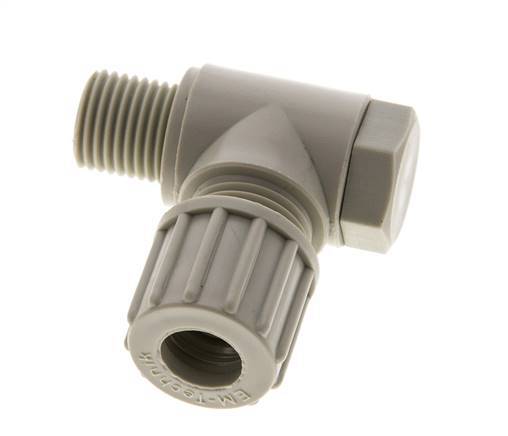 10x8mm & G1/4'' PP Elbow Compression Fitting with Male Threads with Banjo Bolt 10 bar