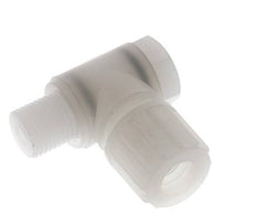 10x8mm & G1/4'' PVDF Elbow Compression Fitting with Male Threads with Banjo Bolt 10 bar
