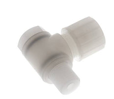 10x8mm & G1/4'' PVDF Elbow Compression Fitting with Male Threads with Banjo Bolt 10 bar