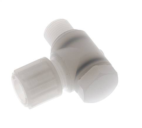 12x10mm & G3/8'' PVDF Elbow Compression Fitting with Male Threads with Banjo Bolt 10 bar