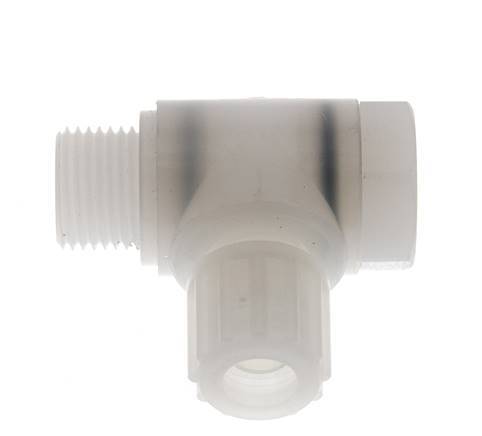 12x10mm & G1/2'' PVDF Elbow Compression Fitting with Male Threads with Banjo Bolt 10 bar