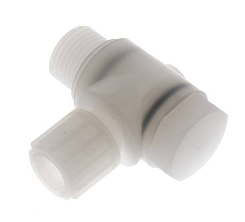 12x10mm & G1/2'' PVDF Elbow Compression Fitting with Male Threads with Banjo Bolt 10 bar