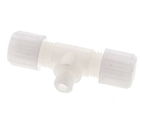 8x6mm & G1/8'' PVDF T-Shape Tee Compression Fitting with Male Threads 10 bar