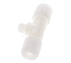 8x6mm & G1/8'' PVDF T-Shape Tee Compression Fitting with Male Threads 10 bar
