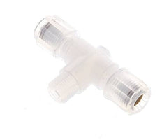 6x4mm & G1/8'' PFA T-Shape Tee Cutting Fitting with Male Threads 10 bar