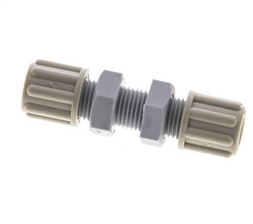 6x4mm PA Straight Compression Fitting Bulkhead 10 bar [2 Pieces]
