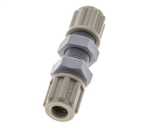 6x4mm PA Straight Compression Fitting Bulkhead 10 bar [2 Pieces]