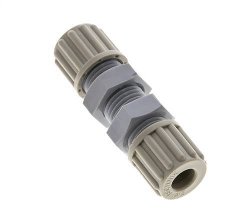 8x6mm PA Straight Compression Fitting Bulkhead 10 bar [2 Pieces]