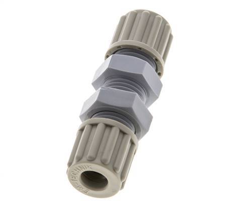 8x6mm PA Straight Compression Fitting Bulkhead 10 bar [2 Pieces]