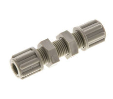 6x4mm PP Straight Compression Fitting Bulkhead 10 bar [2 Pieces]