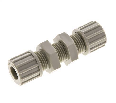 10x8mm PP Straight Compression Fitting Bulkhead 10 bar