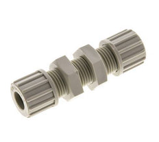10x8mm PP Straight Compression Fitting Bulkhead 10 bar