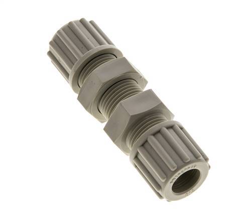 12x9mm PP Straight Compression Fitting Bulkhead 10 bar