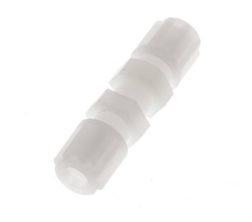 6x4mm PVDF Straight Compression Fitting Bulkhead 10 bar