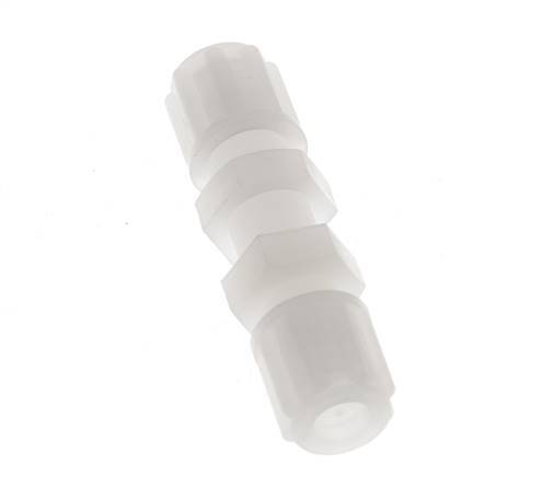 6x4mm PVDF Straight Compression Fitting Bulkhead 10 bar
