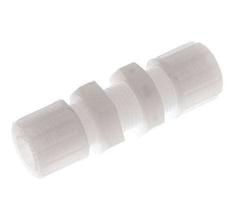 10x8mm PVDF Straight Compression Fitting Bulkhead 10 bar