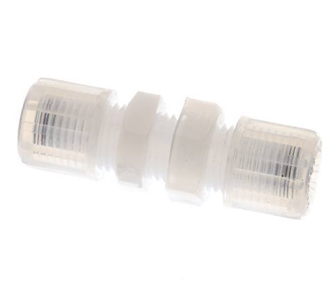 8x6mm & PFA Straight Compression Fitting Bulkhead 10 bar