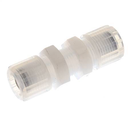 10x8mm & PFA Straight Compression Fitting Bulkhead 10 bar