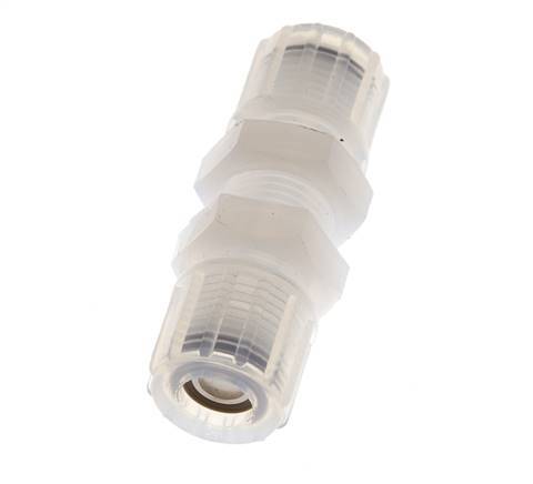 10x8mm & PFA Straight Compression Fitting Bulkhead 10 bar