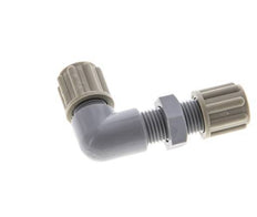 6x4mm PA Elbow Compression Fitting Bulkhead 10 bar [2 Pieces]