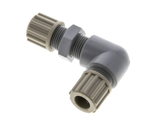 12x10mm PA Elbow Compression Fitting Bulkhead 10 bar