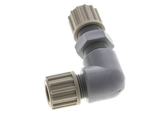 12x10mm PA Elbow Compression Fitting Bulkhead 10 bar