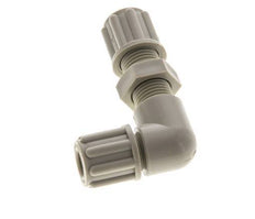 6x4mm PP Elbow Compression Fitting Bulkhead 10 bar