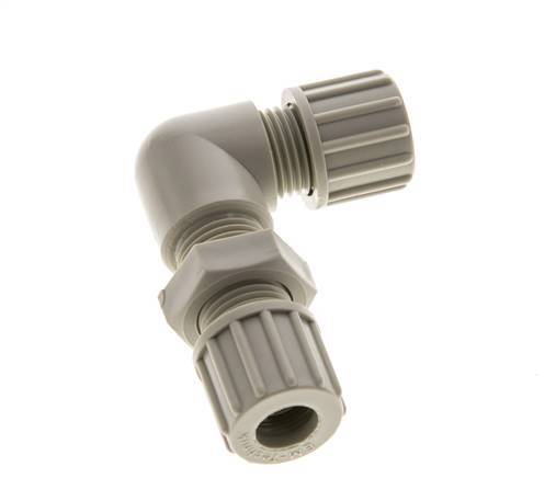 10x8mm PP Elbow Compression Fitting Bulkhead 10 bar