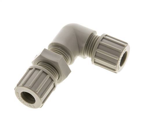 10x8mm PP Elbow Compression Fitting Bulkhead 10 bar