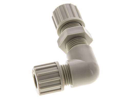 10x8mm PP Elbow Compression Fitting Bulkhead 10 bar