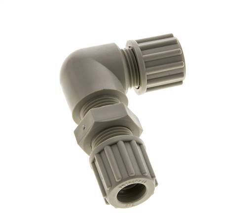 12x10mm PP Elbow Compression Fitting Bulkhead 10 bar