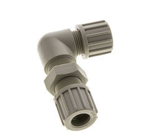 14x12mm PP Elbow Compression Fitting Bulkhead 10 bar