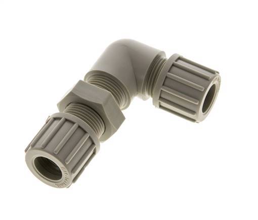 14x12mm PP Elbow Compression Fitting Bulkhead 10 bar
