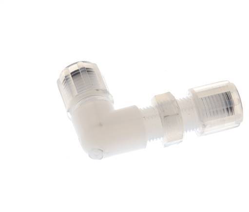 6x4mm & PFA Elbow Compression Fitting with Female Threads Bulkhead 10 bar