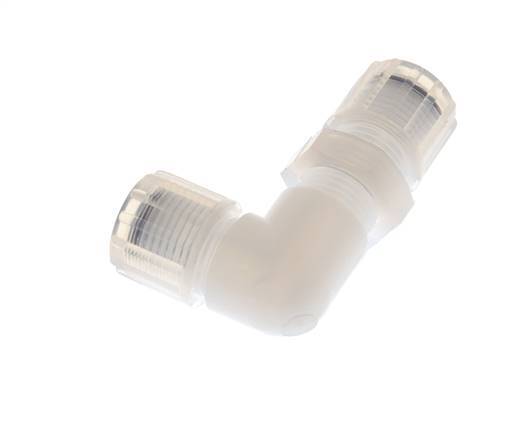 10x8mm & PFA Elbow Compression Fitting with Female Threads Bulkhead 10 bar