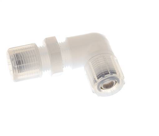 10x8mm & PFA Elbow Compression Fitting with Female Threads Bulkhead 10 bar