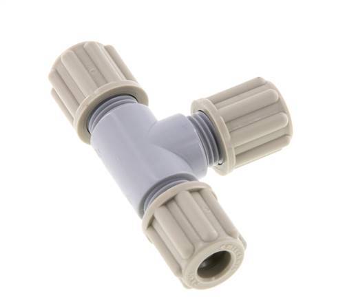 6x4mm PA T-Shape Tee Compression Fitting 10 bar [2 Pieces]