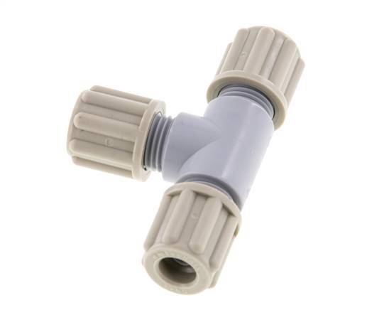 6x4mm PA T-Shape Tee Compression Fitting 10 bar [2 Pieces]