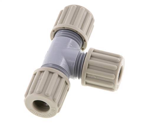 8x6mm PA T-Shape Tee Compression Fitting 10 bar [2 Pieces]