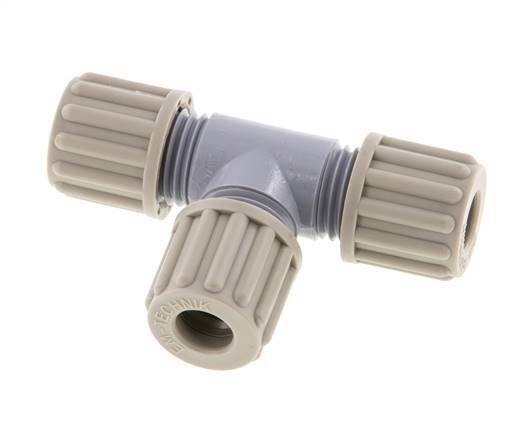 8x6mm PA T-Shape Tee Compression Fitting 10 bar [2 Pieces]