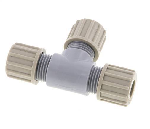 10x8mm PA T-Shape Tee Compression Fitting 10 bar