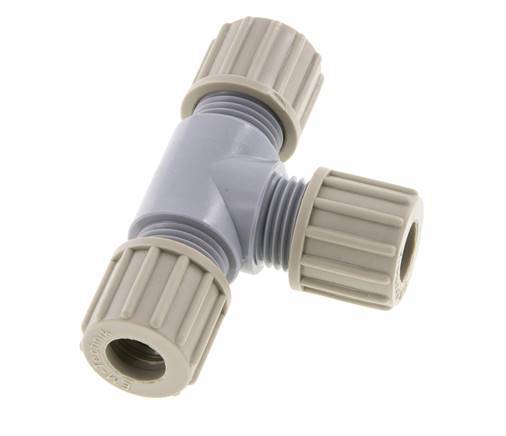 10x8mm PA T-Shape Tee Compression Fitting 10 bar