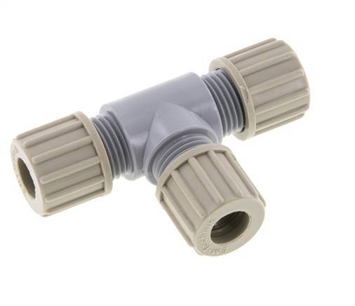 Comp Fitting T 10x8mm PA T-Shape Tee Compression Fitting 10 bar | Tameson.com