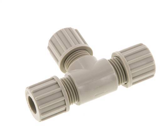 Comp Fitting T 10x8mm PP T-Shape Tee Compression Fitting 10 bar | Tameson.com